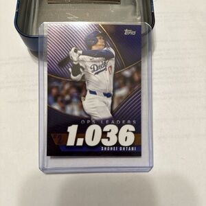 Topps OPS Leaders Card - Purple and White